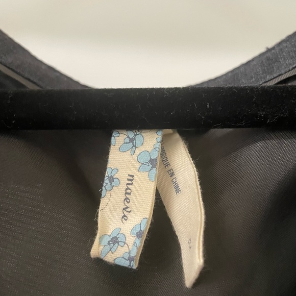 Maeve Charmed Charcoal Ruffle Dress from Anthropologie - Picture 2 of 5